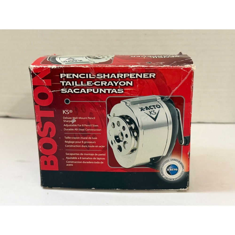 Boston X-ACTO KS Deluxe Manual Pencil Sharpener Wall Mount All-Steel Model 1031